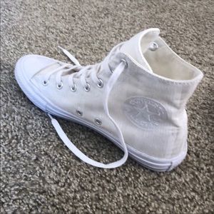 All White Hightop Converse
